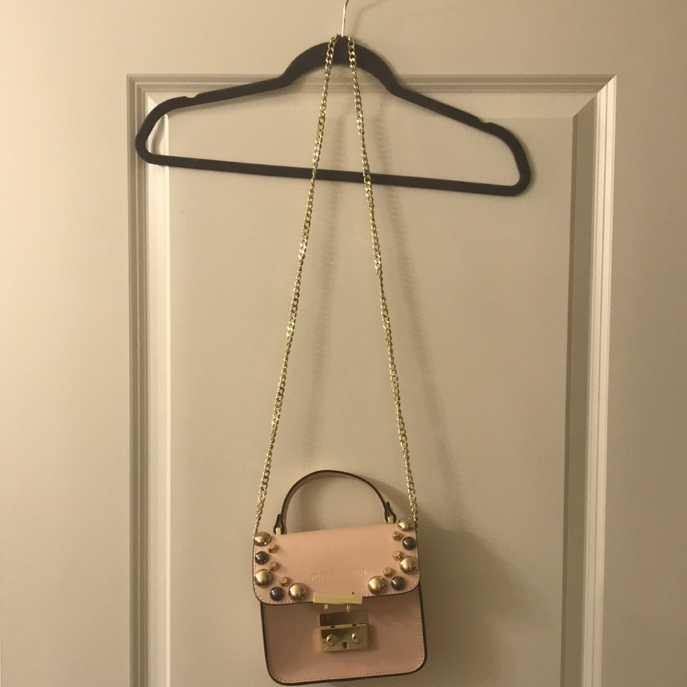 Italian leather elegant crossbody purse